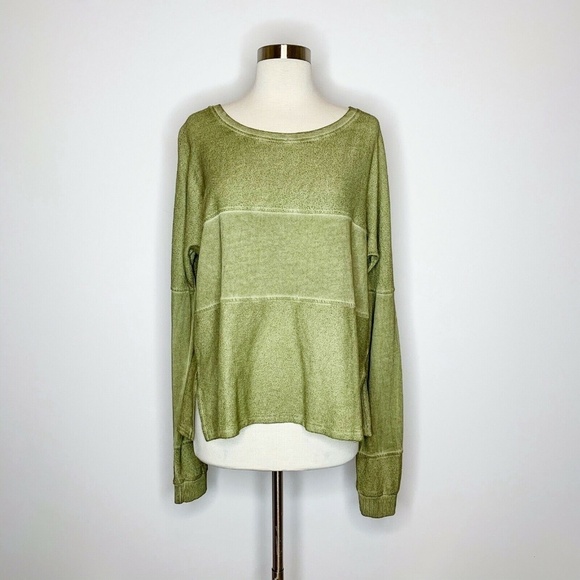 Paparazzi Sweatshirt Green Textured Sage NWT - Picture 1 of 5